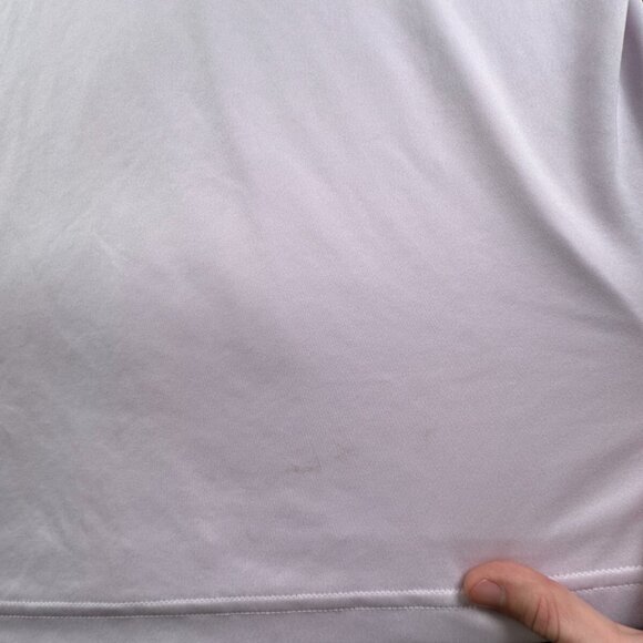 Adidas Pink Print Short Sleeve Polo Shirt Large Pullover Golf W/ Logo Stretch - Picture 15 of 15